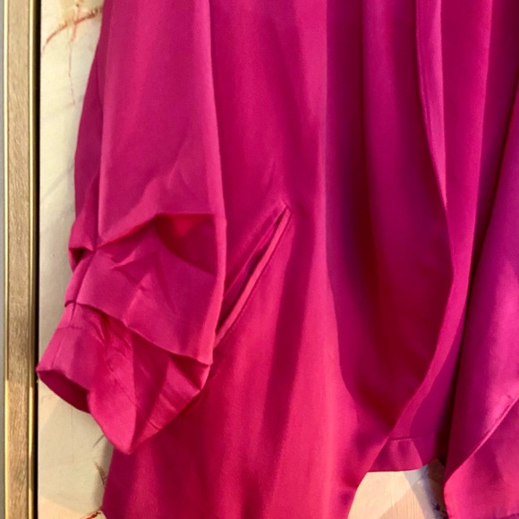 Code Mode Fuchsia Open Front Blazer - Picture 2 of 5